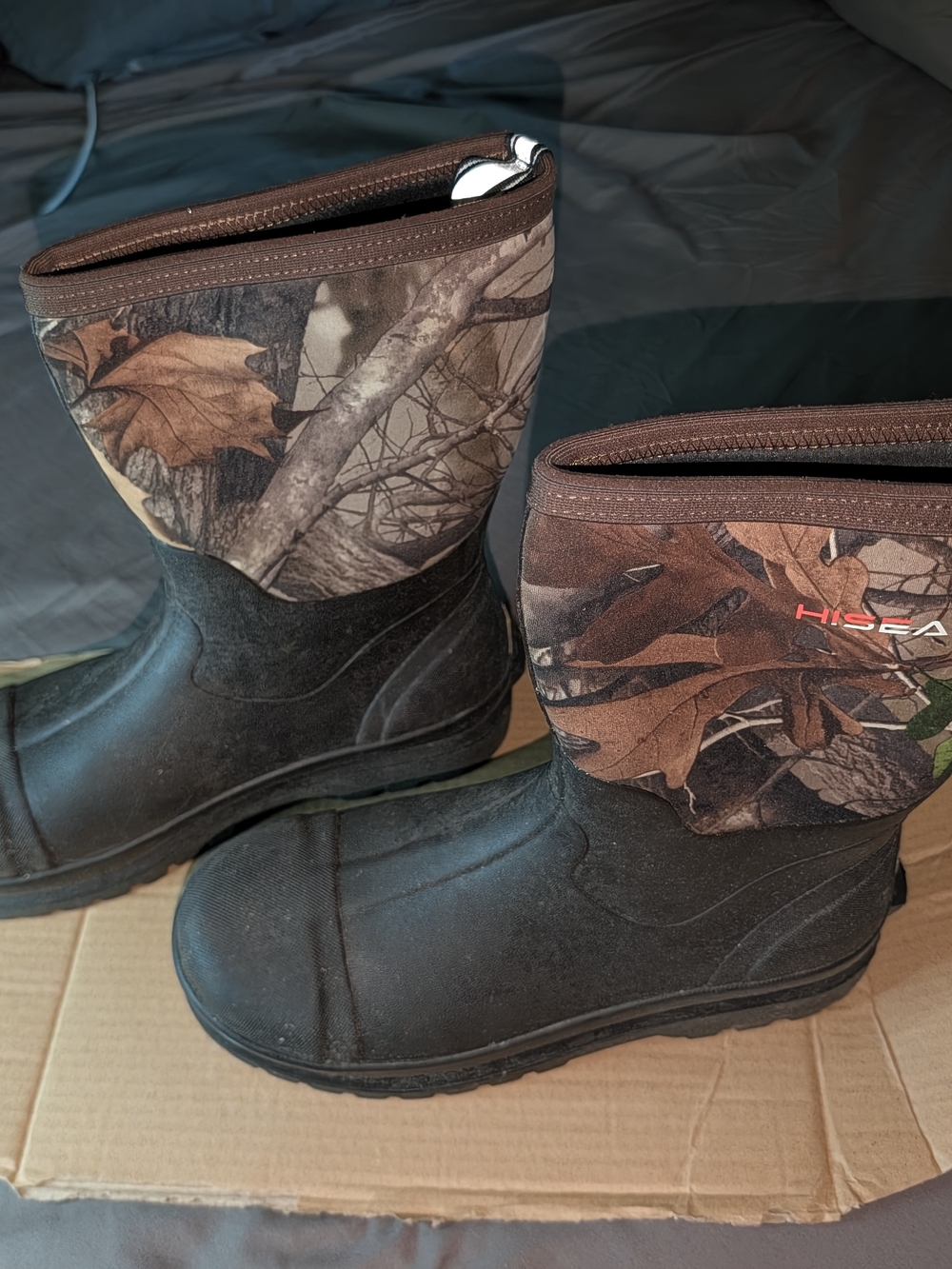 HISEA Men's Brown Camo Waterproof Hunting Boots